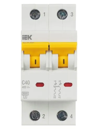 Выключатель автоматический модульный 2п C 40А 6кА ВА47-60M KARAT IEK MVA31-2-040-C фото 10