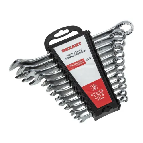 Набор ключей комбинированных 6-22мм 12 предметов Rexant 12-5842 фото 3