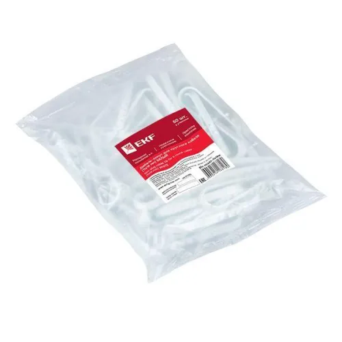 Дюбель-хомут d11-18мм для круглого кабеля бел. (уп.50шт) PROxima EKF plc-ncs50-11x18w фото 4