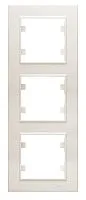 Рамка 3-м Karea вертик. крем. Makel 56010708