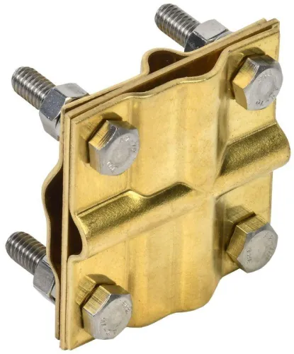Зажим заземления крестообразный полоса/пруток-полоса/пруток латунь IEK ZGC13-40-1-16-40