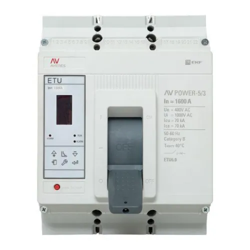 Выключатель автоматический 1600А 70кА AV POWER-5/3 ETU6.0 AVERES EKF mccb-53-1600M-6.0-av фото 19