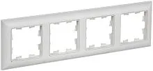 Рамка 4-м BRITE РУ-4-БрАБ арктич. бел./бел. IEK BR-M42-12-K91