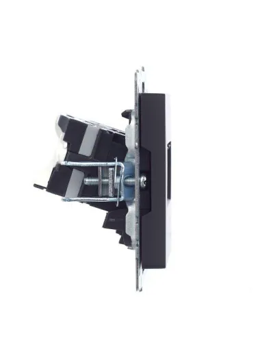 Розетка компьютерная 2-м СП BRITE RJ45 кат.5E РК10-2-БрГ механизм графит IEK BR-K20-1-K53 фото 8