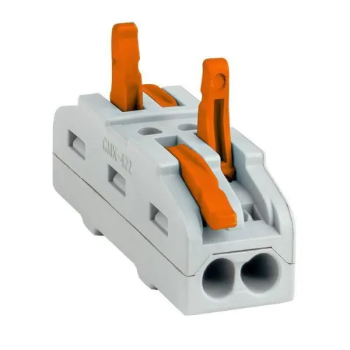 Клемма строительно-монтажная СМК проходная 222-422 2п 0.08-4кв.мм (уп.25шт) PROxima EKF plc-smk-422 фото 2