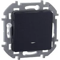 Переключатель 1-кл. Inspiria 10А IP20 250В 10AX с подсветкой/индикацией механизм антрацит IEK 673663