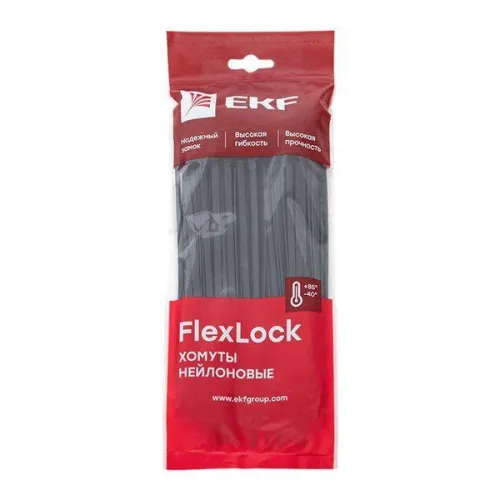 Хомут P6.6 4.8х200 FlexLock стандартный черн. (уп.100шт) PROxima EKF plc-fl-ctsb-4.8x200 фото 4