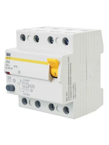 Выключатель дифференциального тока (УЗО) 4п 25А 300мА тип ACS ВД1-63S KARAT IEK MDV12-4-025-300 фото 11