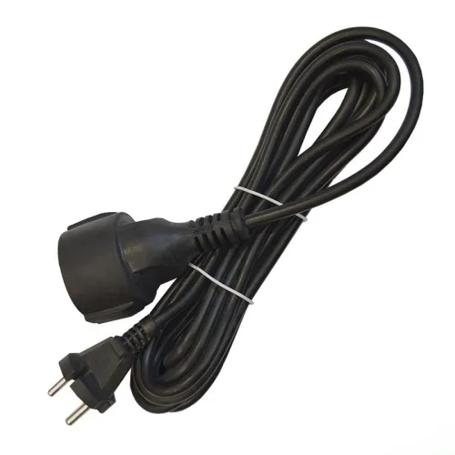 Удлинитель-шнур 1х5м без заземл. 10А IP20 ПВС 2х1 черн. DOMTOK 2340