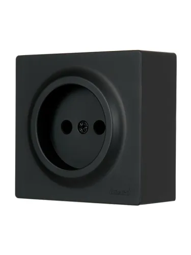 Розетка 1-м ОП LETO без заземл. ПБТ черн. бархат LEZARD 752-4200-121B фото 3