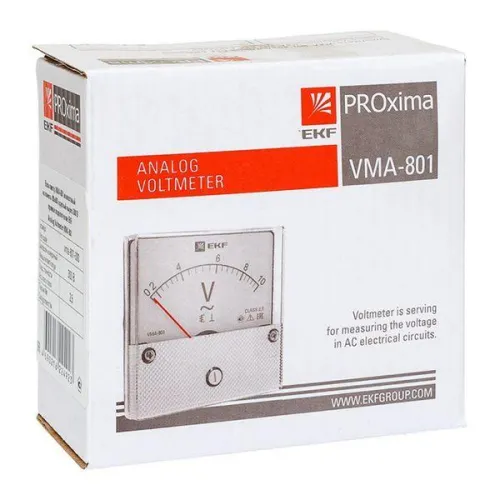 Вольтметр аналоговый VM-A801 на панель 80х80 (круглый вырез) 300В прямое подкл. EKF vma-801-300 фото 9