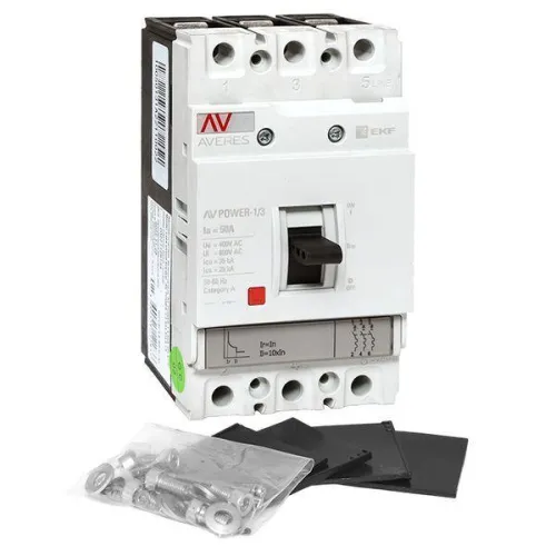 Выключатель автоматический 3п 50А 35кА AV POWER-1/3 TR AVERES EKF mccb-13-50-TR-av фото 8