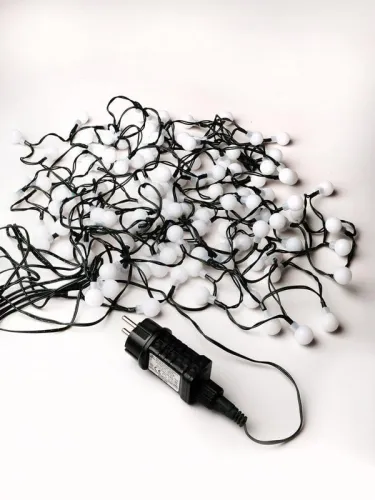 Гирлянда светодиодная "Шарики" 100LED син. 2.4см наружняя соединяемая до 3мод. SHLights 4690601004321 фото 3