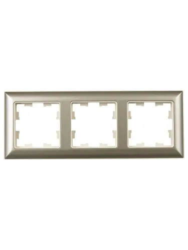 Рамка 3-м BRITE РУ-3-Бр беж./шампань IEK BR-M32-12-3-K10 фото 2