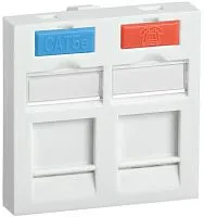 Вставка для 2 мод. Keystone Jack 45х45мм с маркером ITK CS6-22M
