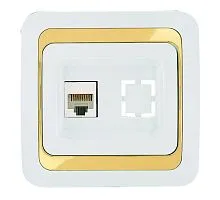 Розетка компьютерная Mimoza с зол. вставкой Makel 12235