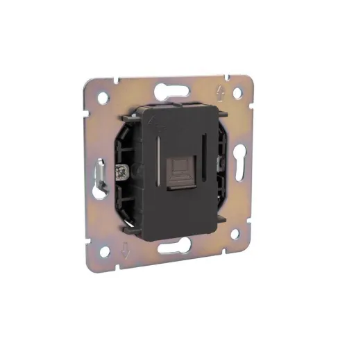 Розетка компьютерная СП ROUND MIELE RJ45 кат.6 титан Kranz KR-78-0724-2 фото 5