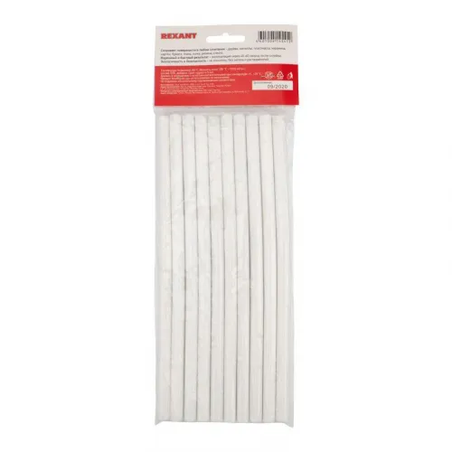 Стержень клеевой d11мм L270мм бел. (уп.10шт) Rexant 09-1277 фото 4