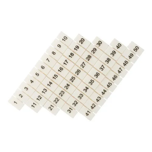 Маркеры для UT/ST/Push-in 4 с нумерацией 1-50 (уп.100шт) EKF zb-st-4-1-50