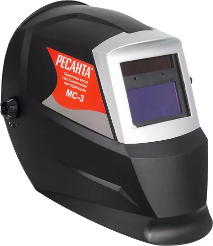Маска сварочная МС-3 (с регулир. чувств.и и задержки времени; задержка откр. 0.15/0.8с; сенсор чувств. перем.; светофильтр ТСК 3202 "шлифовка") Ресанта 65/15 фото 2