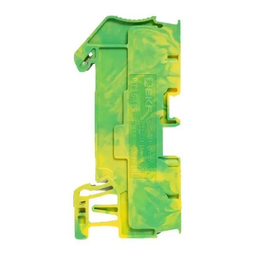 Колодка клеммная пружинная 1.5 Push-in 4 вывода земля EKF PIT-1.5-4-pe фото 5