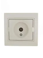 Розетка телевизионная проходная TV СП Mira крем./крем. LEZARD 701-0303-129