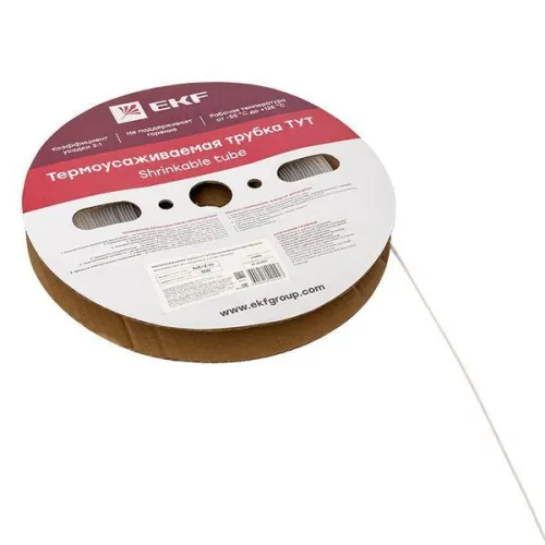 Трубка термоусадочная ТУТ 2/1 прозр. (уп.100м) PROxima EKF tut-2-tr фото 4