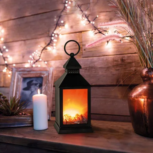 Камин светодиодный "Волшебный фонарь" 11х11х24.5см 3LED 4.5Вт 5В IP20 эффект живого огня 3хAA (не в компл.) черн. Neon-Night 511-026 фото 2