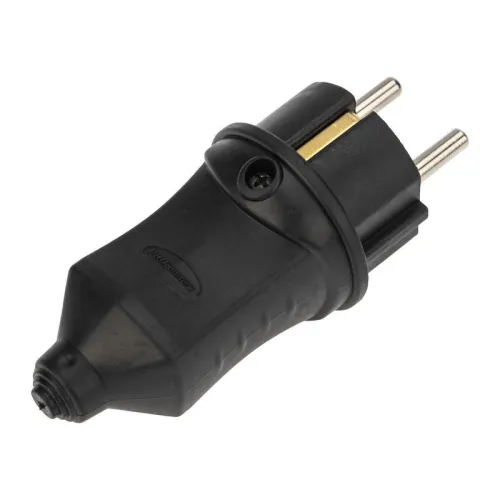 Вилка прямая влагозащ. 16А IP44 230В 2P+PE каучук черн. PROCONNECT 111-001-4 фото 3