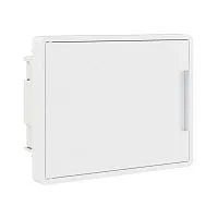 Щиток встраиваемый FRAME 8мод. с бел. дверцей с 2 шинами PEN на 6 и 8 отверст. бел. DKC F08B1WW