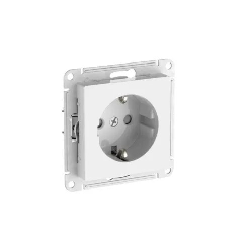 Розетка AtlasDesign 16А с заземл. защ. шторки быстрозажим. клем. механизм бел. SE ATN000145S