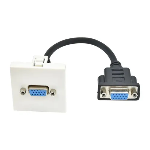 Розетка 1мод. VGA M/M РКМ-10-20-П бел. PRIMER IEK PR-KK40D-RV-0-1-K01 фото 2