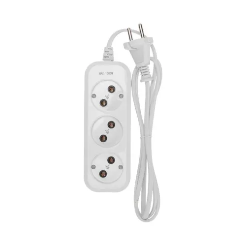 Удлинитель 3х1.5м без заземл. 2х0.75 бел. PROCONNECT 13-4205 фото 2