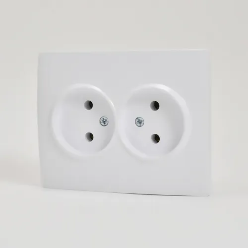 Розетка 2-м СП Karina 16А IP20 без заземл. термопласт бел. LEZARD 707-0200-128B фото 3