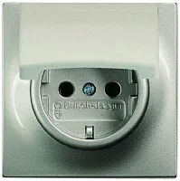 Розетка 1-м СП Impuls 16А IP21 250В 2P+E с крышкой шампань метал. ABB 2CKA002018A1016