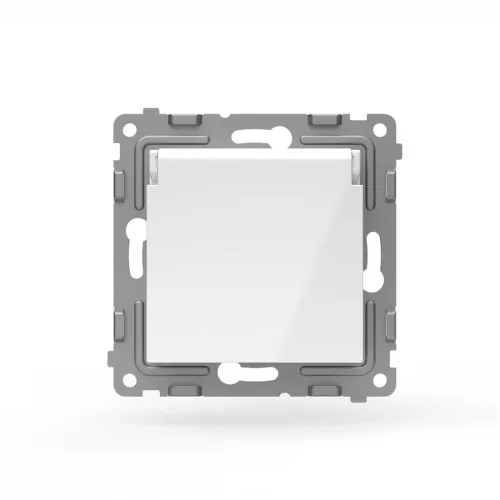 Розетка 1-м СП Pixel IP44 с заземл. защ. шторки с крышкой механизм бел. TOKOV ELECTRIC TKE-PX-R1ZSW1-C01-IP44 фото 3