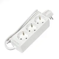 Удлинитель 3х1.5м с заземл. 10А IP20 2.2кВт ПВС 3х0.75 бел. DOMTOK 2373