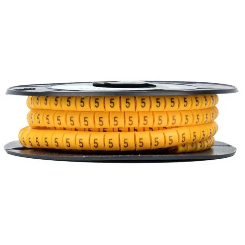 Маркер каб. 6.0кв.мм "5" (ЕС-3) (уп.350шт) EKF plc-KM-6-5 фото 2