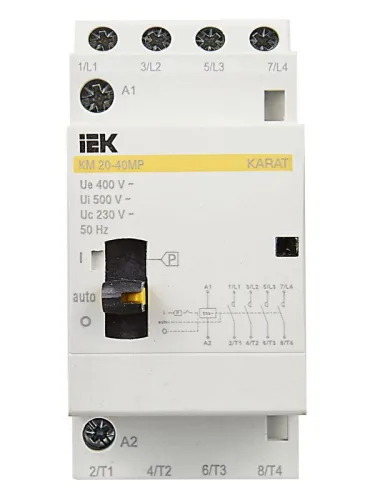 Контактор модульный КМ20-40МР AC с ручным управ. KARAT IEK MKK12-20-40 фото 8