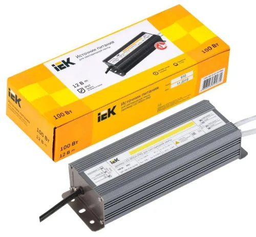 Драйвер LED ИПСН-PRO 5050 100Вт 12В блок-шнуры IP67 IEK LSP1-100-12-67-33-PRO фото 2