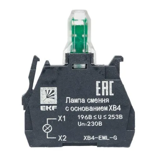 Лампа сменная с основанием XB4 зел. 230В PROxima EKF XB4-EML-G фото 8