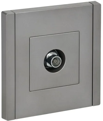 Розетка TV оконечная FORTE&PIANO FP528 сталь IEK FP-A10-O-K46