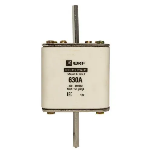 Вставка плавкая ППН-39 630/630А габарит 3 PROxima EKF fus-39/630 фото 4