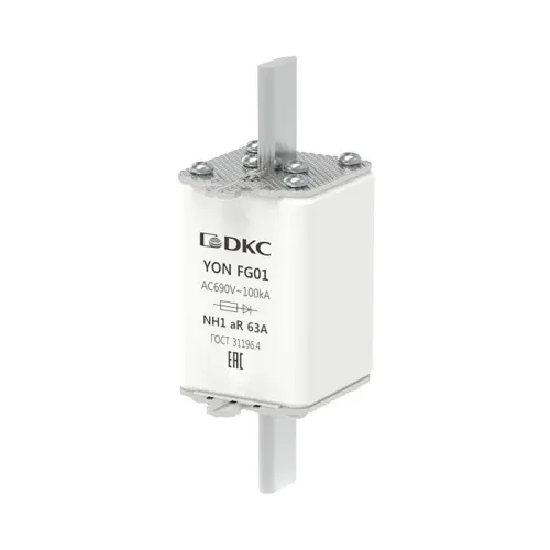 Предохранитель YON ножевого типа FG1 63А 690В хар-ка aR DKC 1FG01-0063-690V-AR