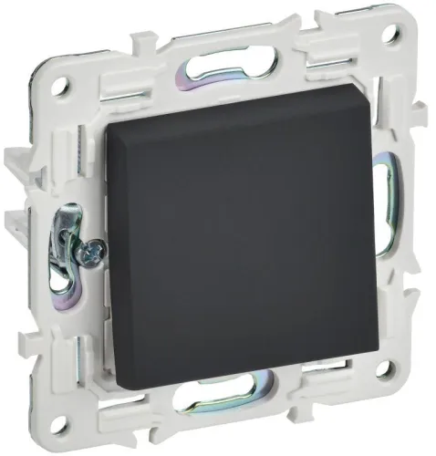 Выключатель 1-кл. SKANDY 10А SK-V01G графит IEK SK-V10-0-10-K53