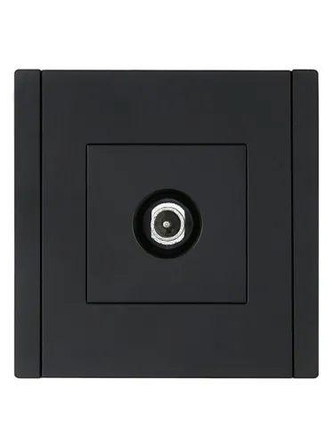 Розетка TV проходная FORTE&PIANO FP129 черн. IEK FP-A10-P-K02 фото 2