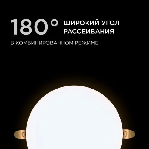 Панель светодиодная встр. 3 реж. свечения 24Вт(18Вт+6Вт) 230В 2040лм 4000К d170х21мм круг Apeyron 06-108 фото 8
