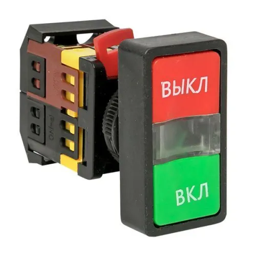 Кнопка AS-22N "Пуск-Стоп" прямоугольная 24В NO+NC EKF pbn-as-rec-24 фото 4