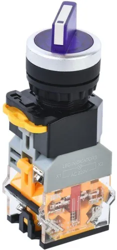 Переключатель D8-11XD2 на 2 полож. 1НО+1НЗ с подсвет. син. KARAT IEK BSW30-11XD2-3-14-2-K07