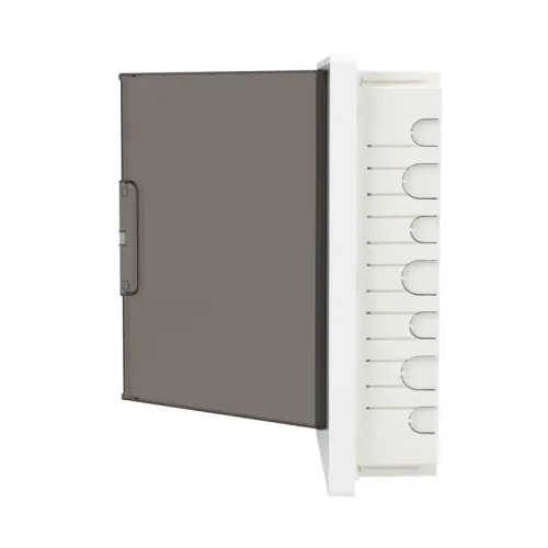 Щиток встраиваемый Фрейм (FRAME) 24мод с тонированной дверцей с 4 шинами PEN (2шт на 8 отверст. и 2шт на 6 отверст.) бел. DKC F24B1WD фото 5